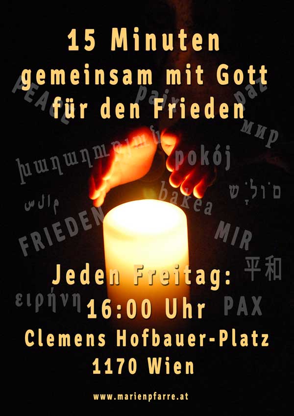 Plakat Einladung Friedensgebet 